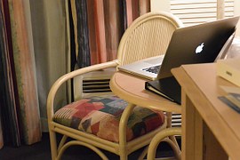 laptop on desk